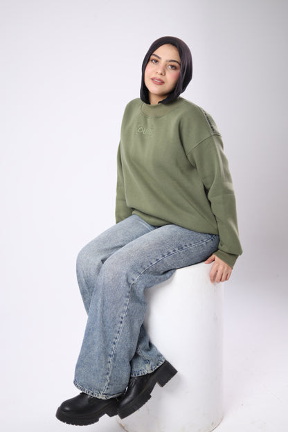 Imperfectly Perfect Olive Sweatshirt