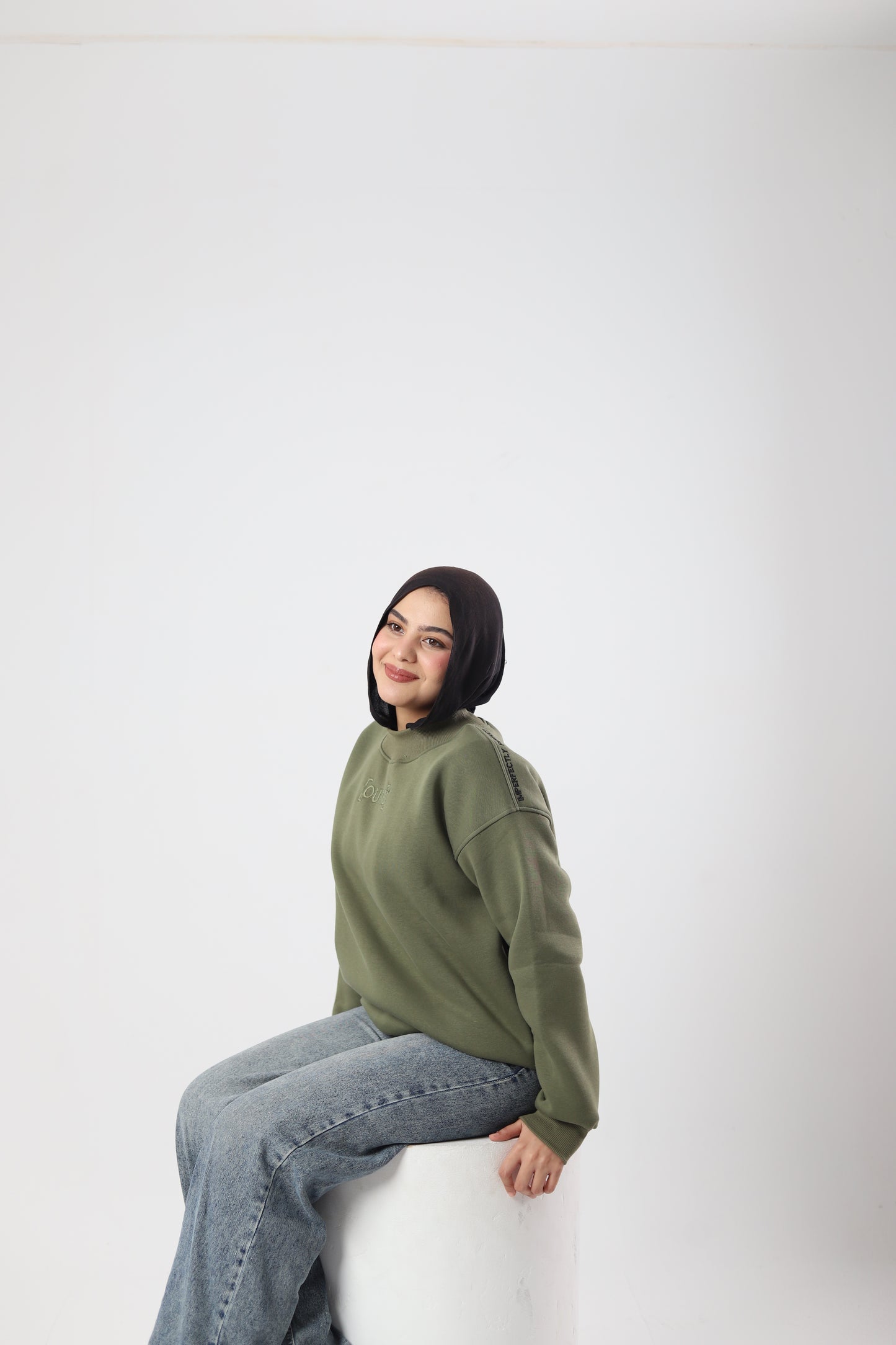 Imperfectly Perfect Olive Sweatshirt