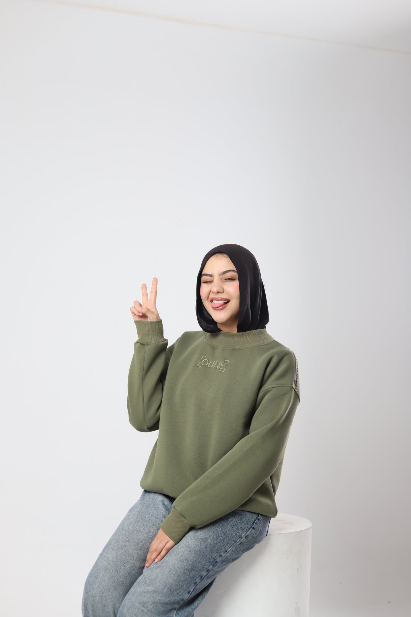 Imperfectly Perfect Olive Sweatshirt